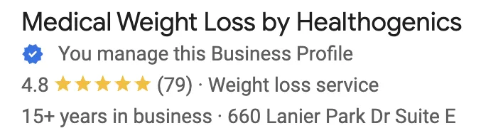 Medical Weight Loss by Healthogenics Gainesville Georgia